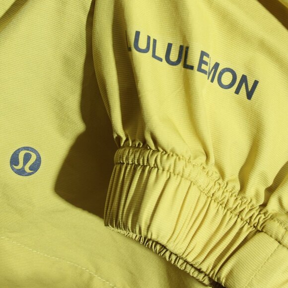 Lululemon Cinch-Waist Half-Zip Running Jacket Soleil Yellow Glyde Hooded Size 8 - Picture 7 of 14